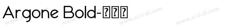Argone Bold字体转换